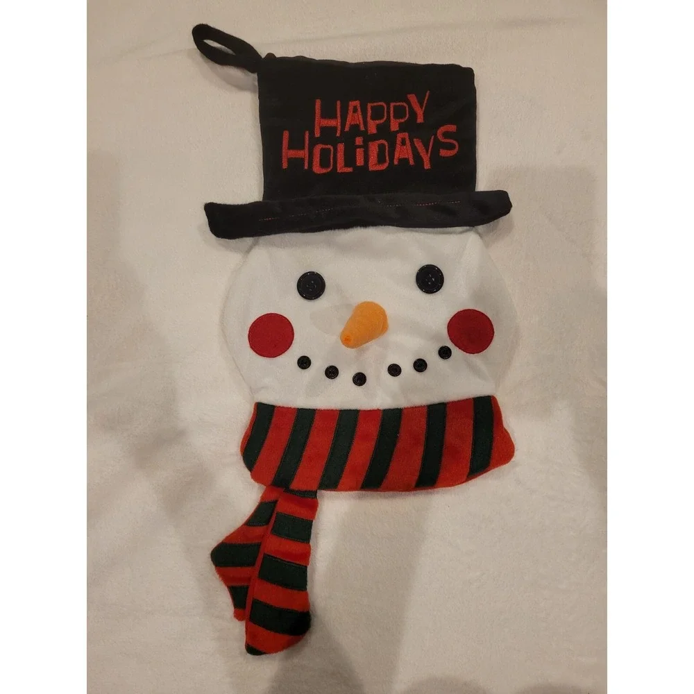 Hanging Snowman Head Stocking